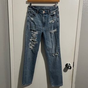 american eagle stretch mom jeans